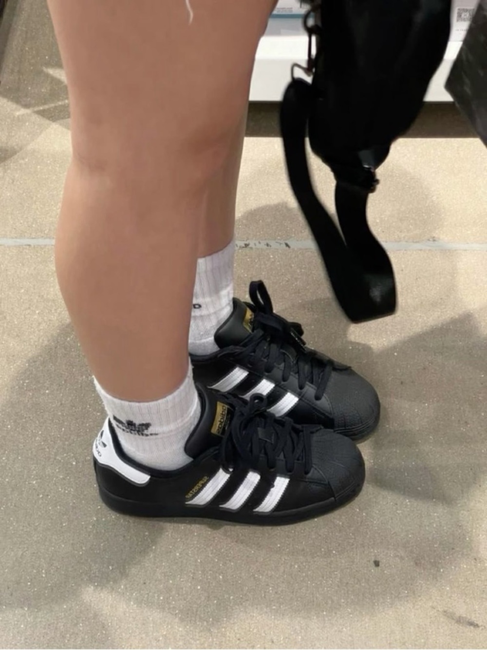 Adidas Black and White Classic Shell-Toe Sneakers